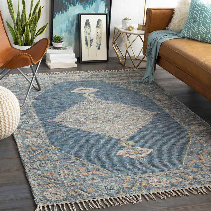 Daventry Traditional Aqua Area Rug