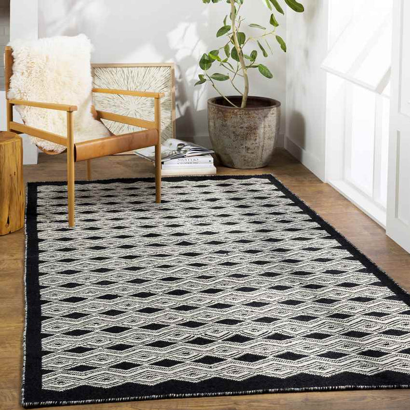 Fazeley Global Black Area Rug