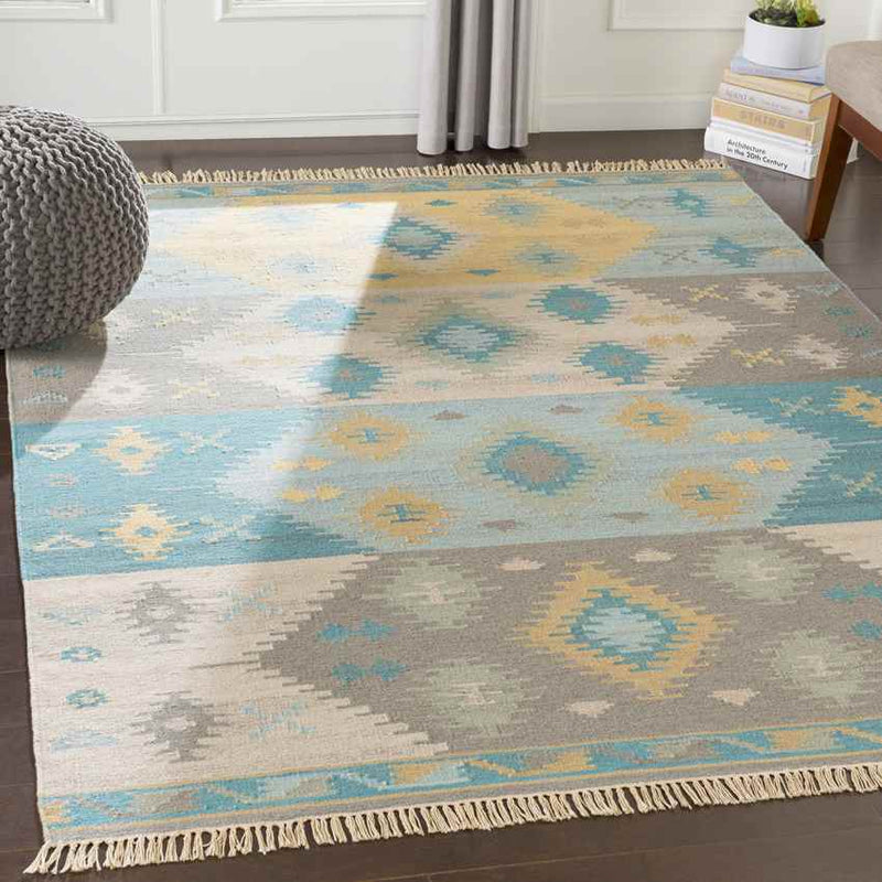 Hartland Rustic Aqua Area Rug