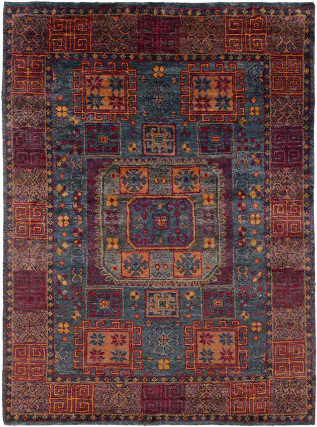 Hitchin Traditional Dark Green Area Rug