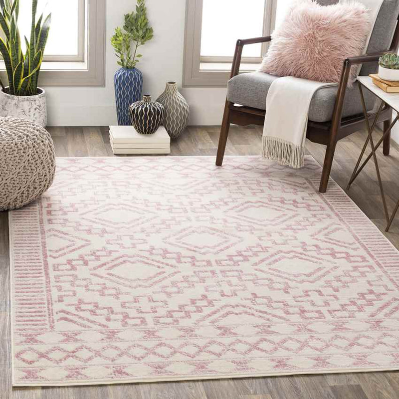 Lechlade Global Pale Pink Area Rug