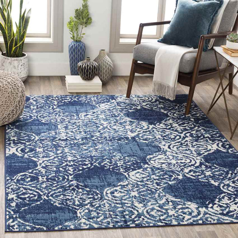 Ledbury Global Navy Area Rug