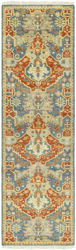 Luton Traditional Sky Blue Area Rug