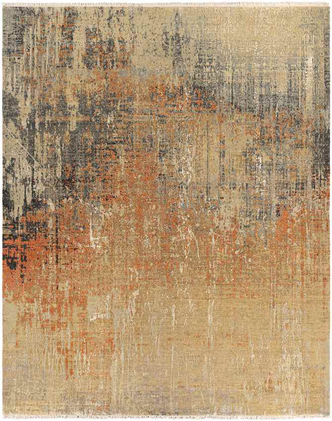 Mitcham Modern Burnt Orange Area Rug