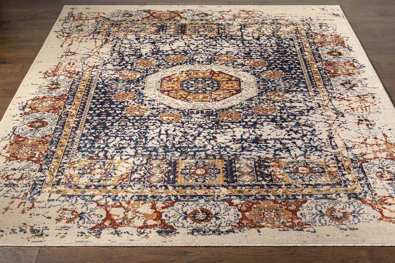 Newhaven Traditional Navy Area Rug