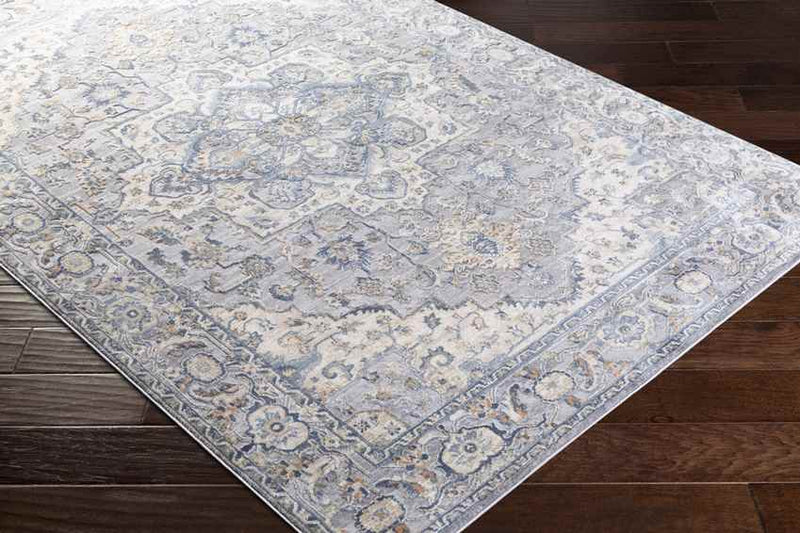 Raunds Traditional Dark Blue Area Rug