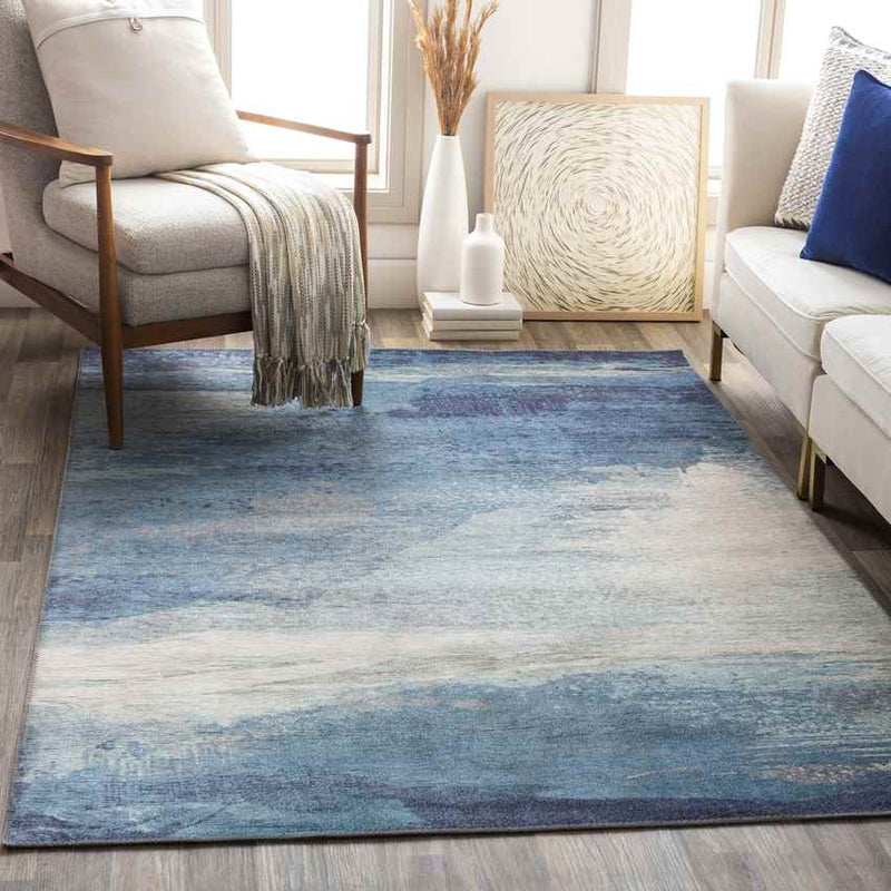 Rayleigh Modern Aqua Area Rug