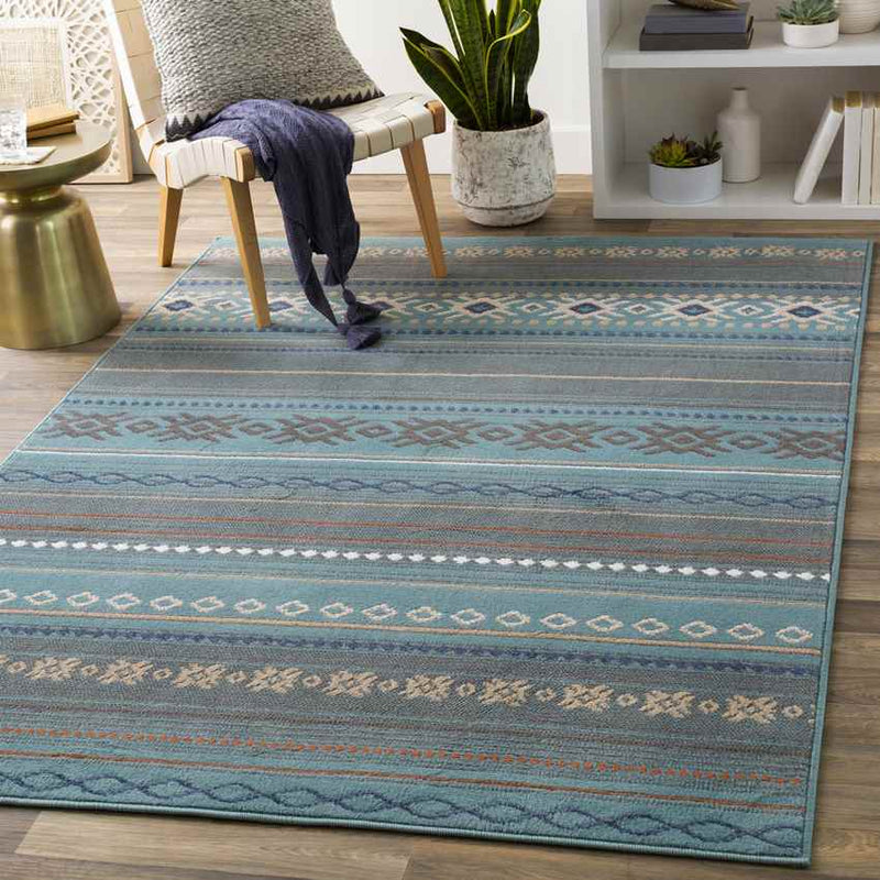 Rothbury Rustic Teal Area Rug