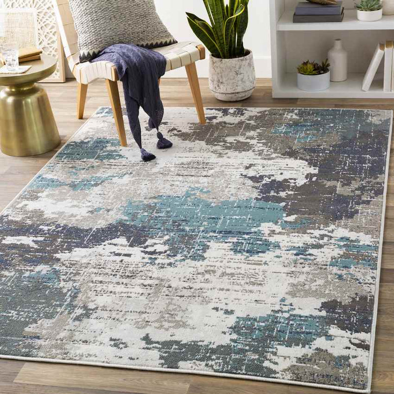 Rugby Modern Teal Area Rug