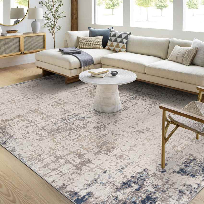 Sherborne Modern Blue/Ivory Area Rug