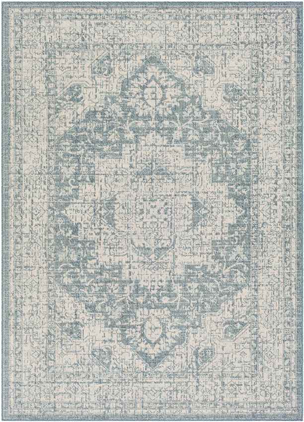 Thirsk Traditional Dark Blue Area Rug