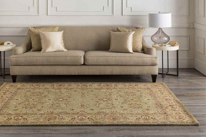 Forli Traditional Khaki Area Rug