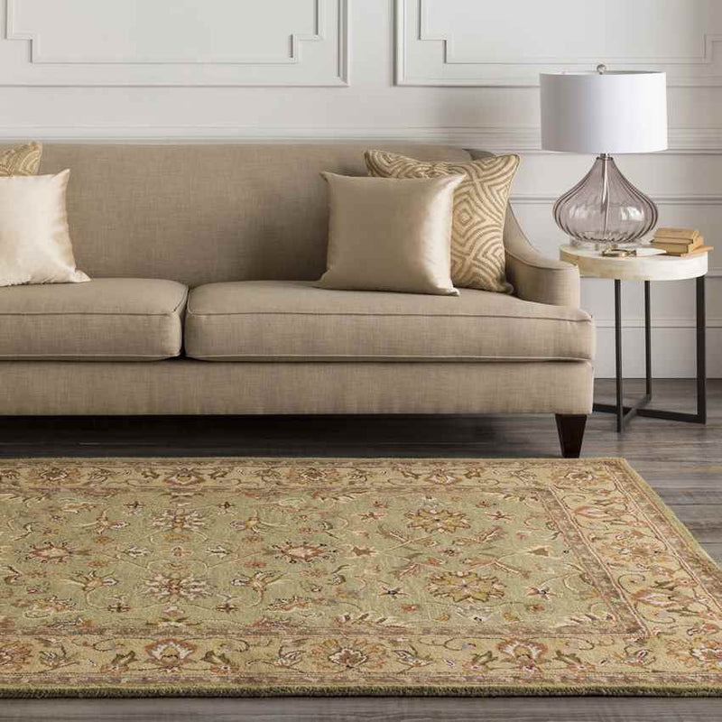 Forli Traditional Khaki Area Rug