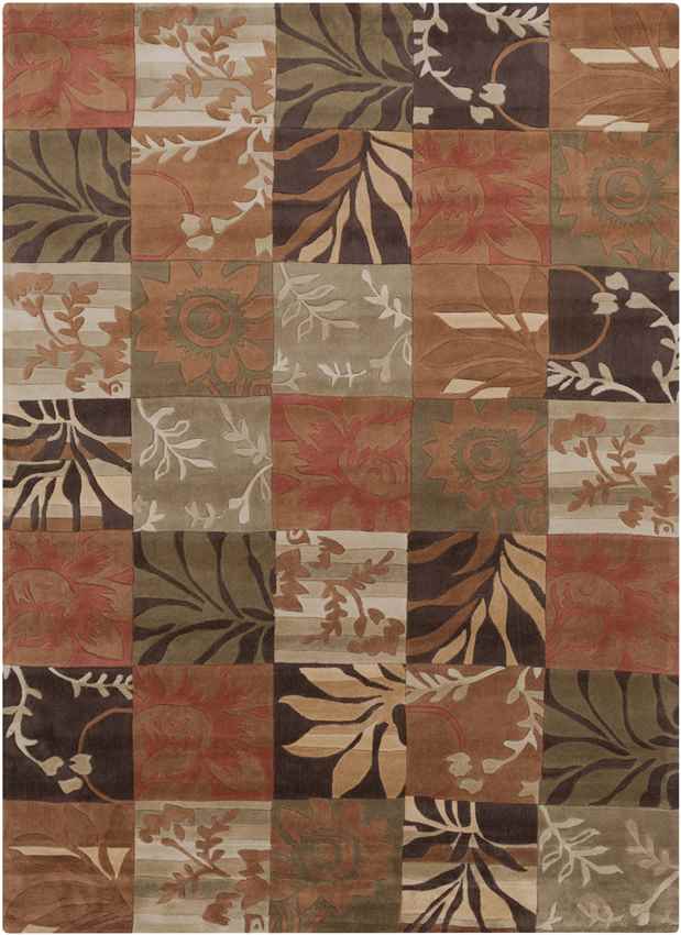 Carstairs Modern Burnt Orange Area Rug