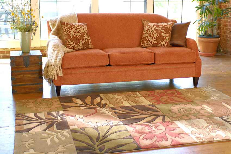 Carstairs Modern Burnt Orange Area Rug