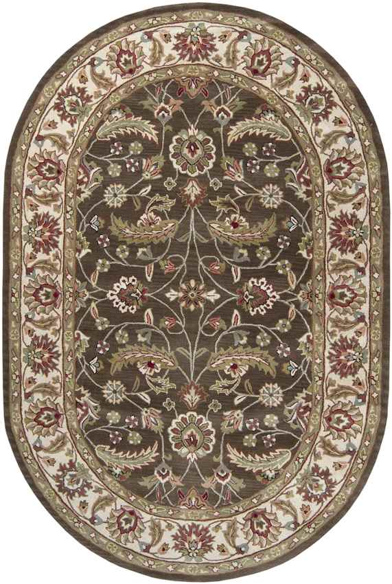 Cochrane Traditional Dark Brown Area Rug