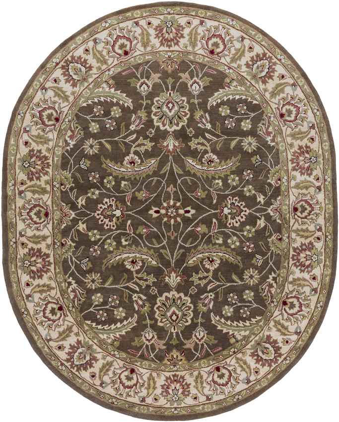 Cochrane Traditional Dark Brown Area Rug