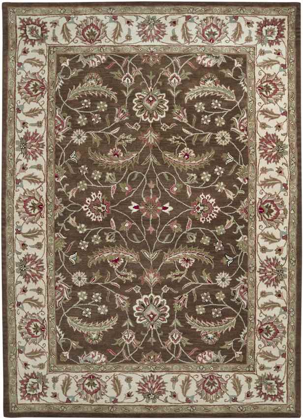 Cochrane Traditional Dark Brown Area Rug