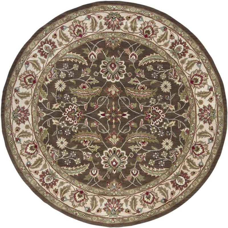 Cochrane Traditional Dark Brown Area Rug