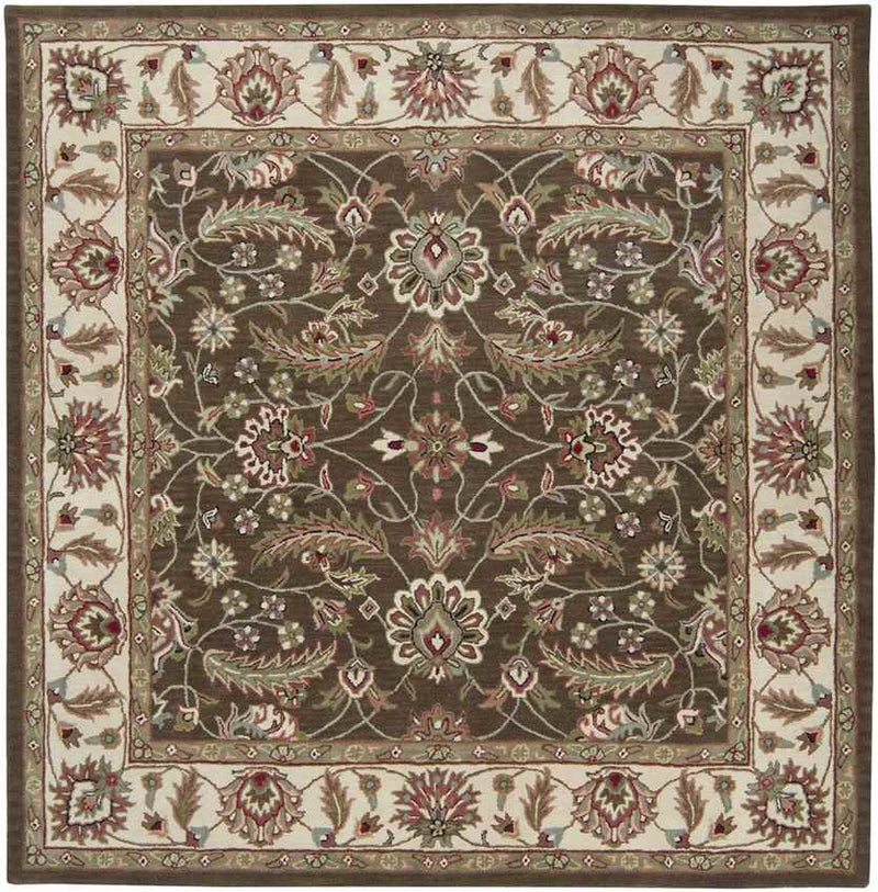 Cochrane Traditional Dark Brown Area Rug