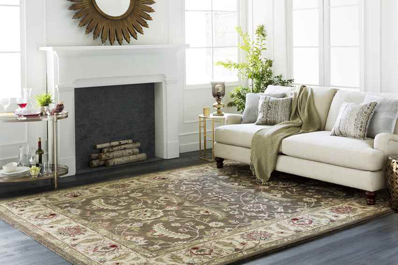 Cochrane Traditional Dark Brown Area Rug