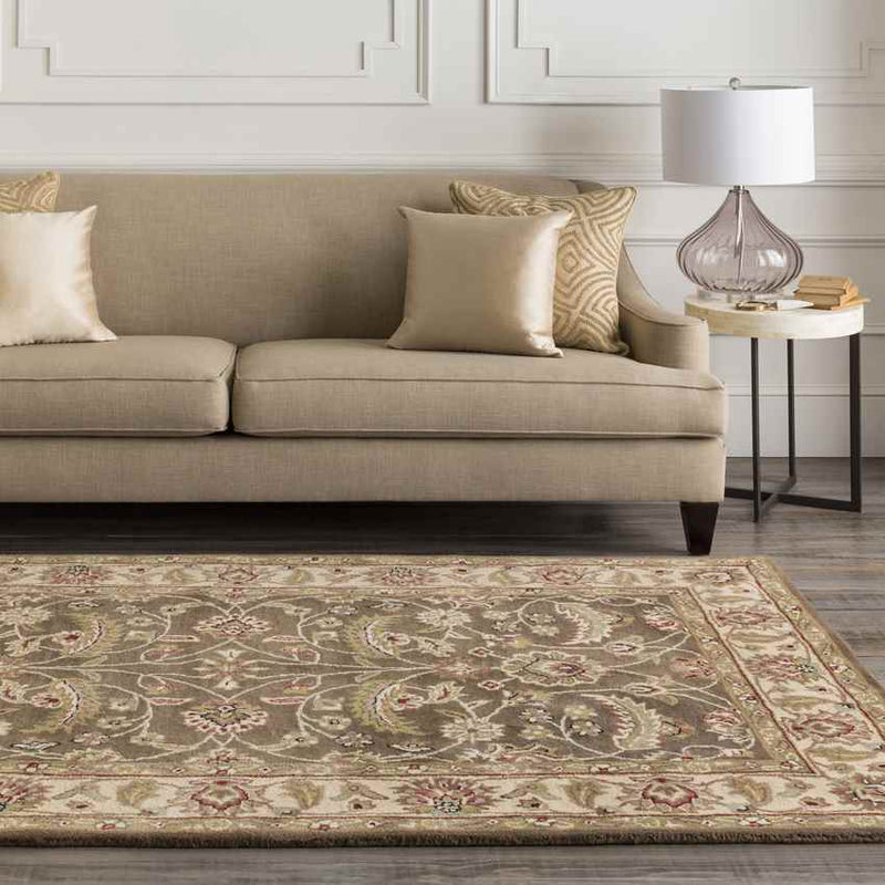 Cochrane Traditional Dark Brown Area Rug