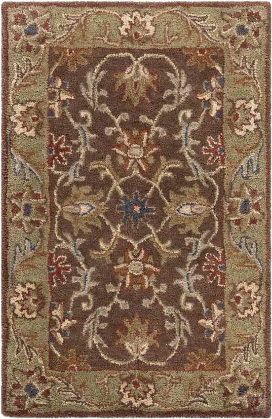 Daysland Traditional Dark Brown Area Rug