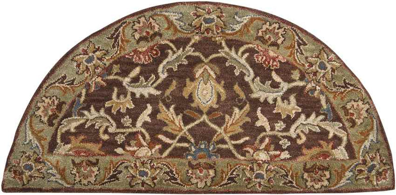 Daysland Traditional Dark Brown Area Rug