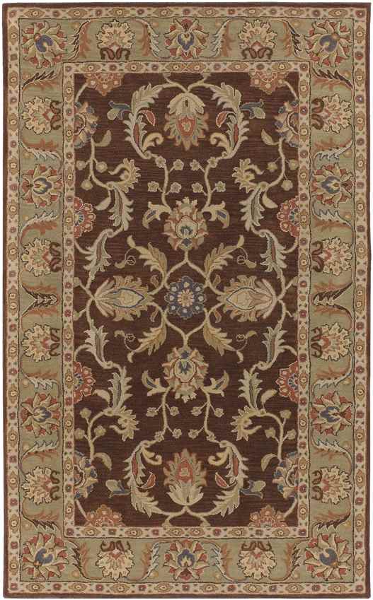 Daysland Traditional Dark Brown Area Rug