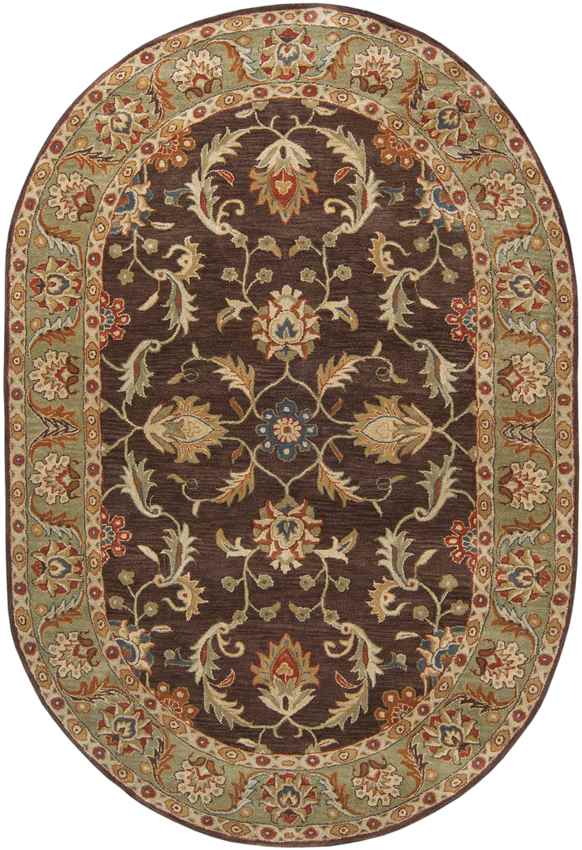 Daysland Traditional Dark Brown Area Rug