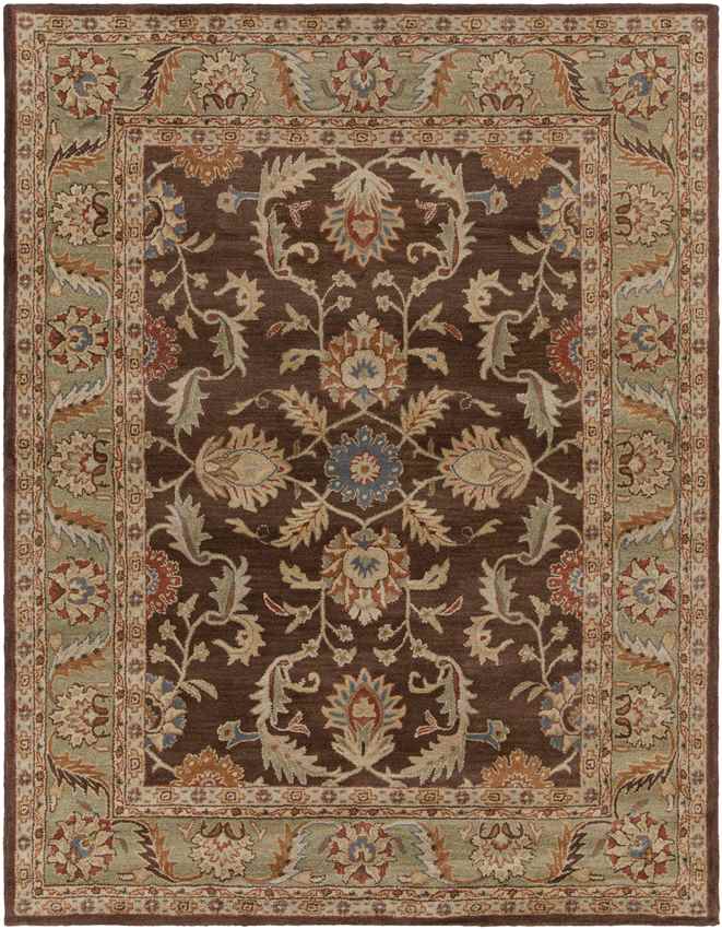 Daysland Traditional Dark Brown Area Rug