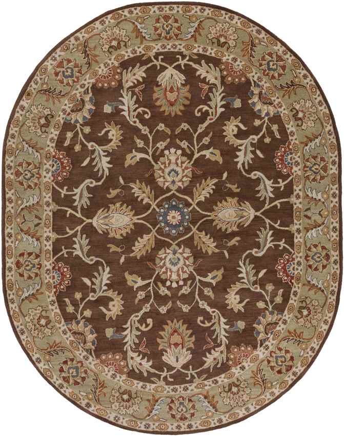 Daysland Traditional Dark Brown Area Rug