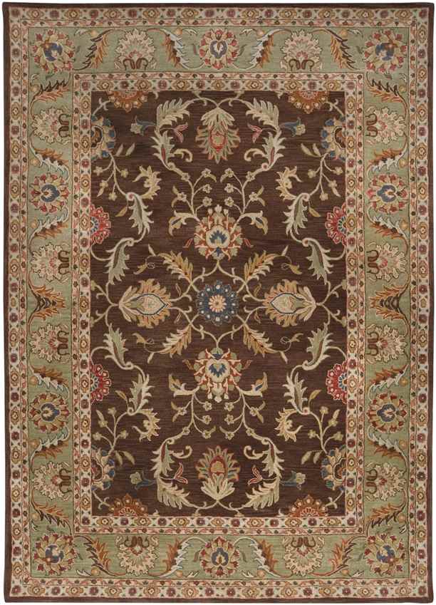 Daysland Traditional Dark Brown Area Rug