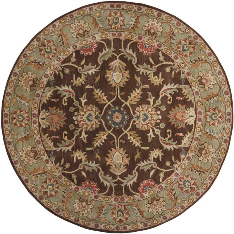 Daysland Traditional Dark Brown Area Rug