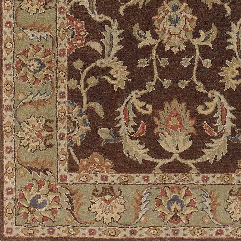 Daysland Traditional Dark Brown Area Rug