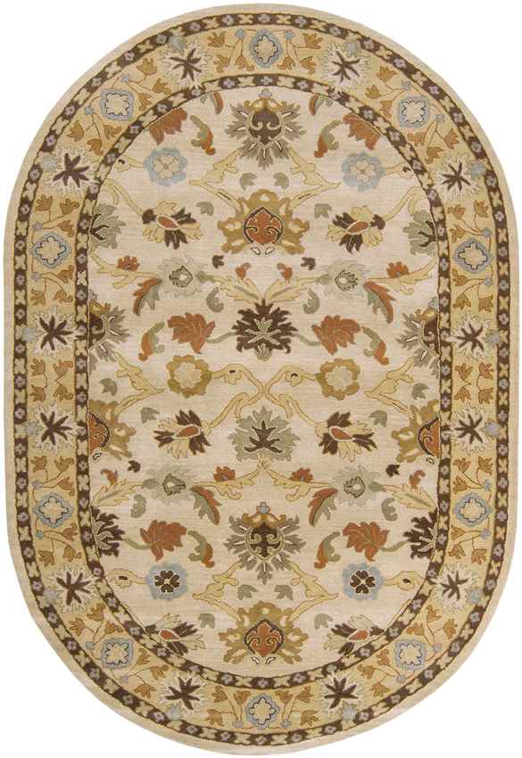 Didsbury Traditional Khaki Area Rug