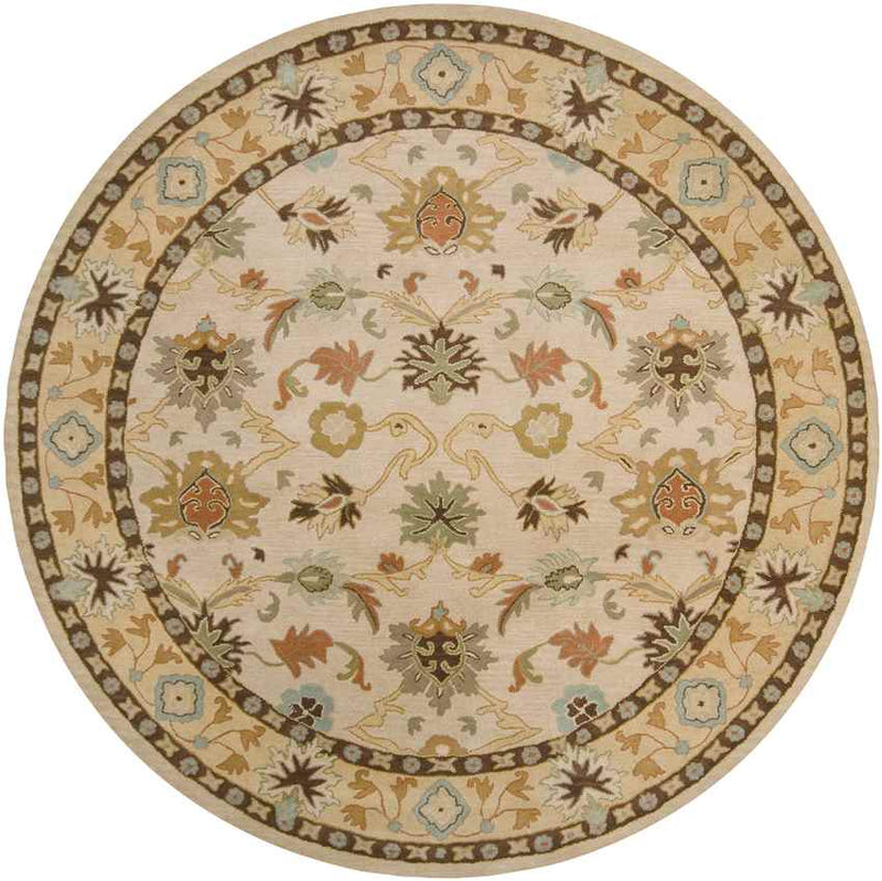 Didsbury Traditional Khaki Area Rug