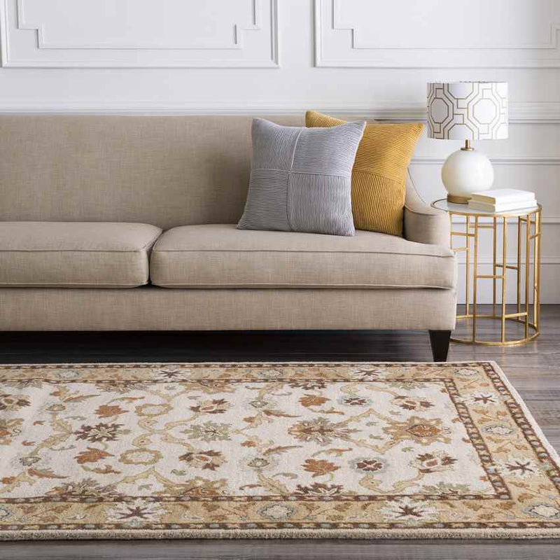 Didsbury Traditional Khaki Area Rug