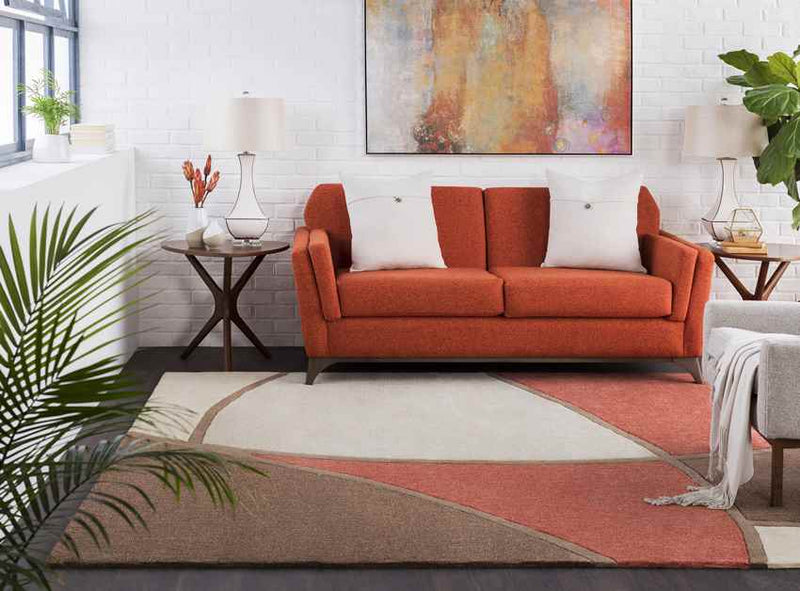 Edson Modern Rust Area Rug