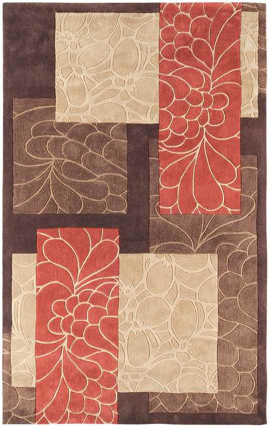 Elk Point Modern Burnt Orange Area Rug