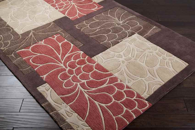 Elk Point Modern Burnt Orange Area Rug