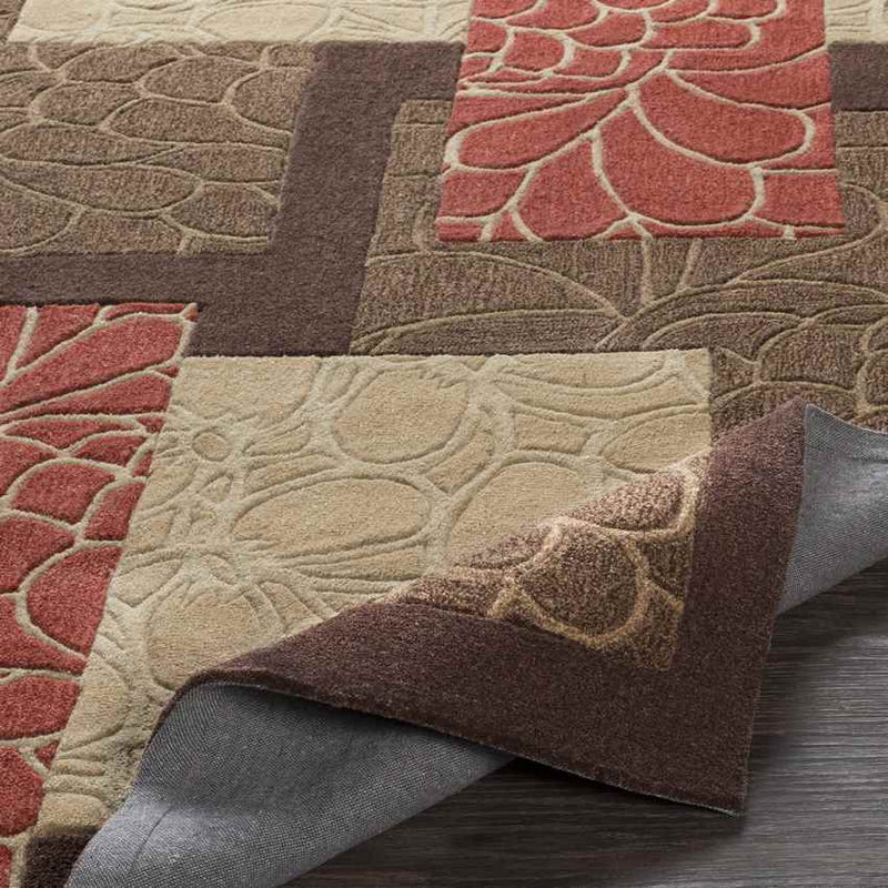 Elk Point Modern Burnt Orange Area Rug