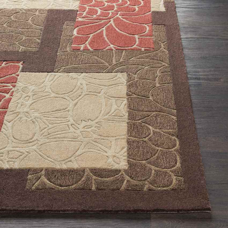 Elk Point Modern Burnt Orange Area Rug