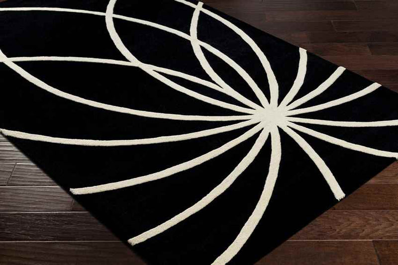 Falher Modern Black Area Rug