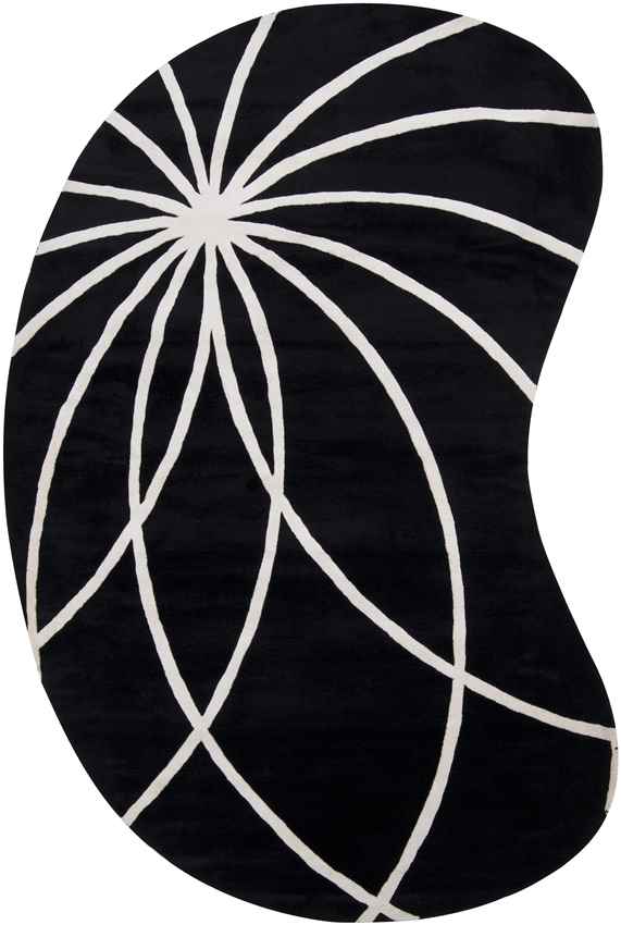 Falher Modern Black Area Rug