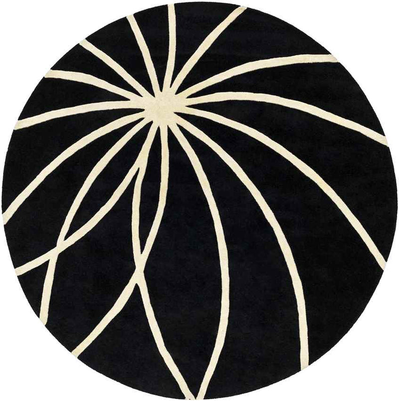 Falher Modern Black Area Rug