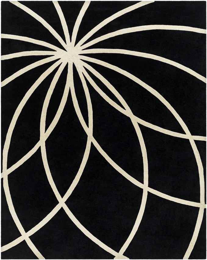 Falher Modern Black Area Rug