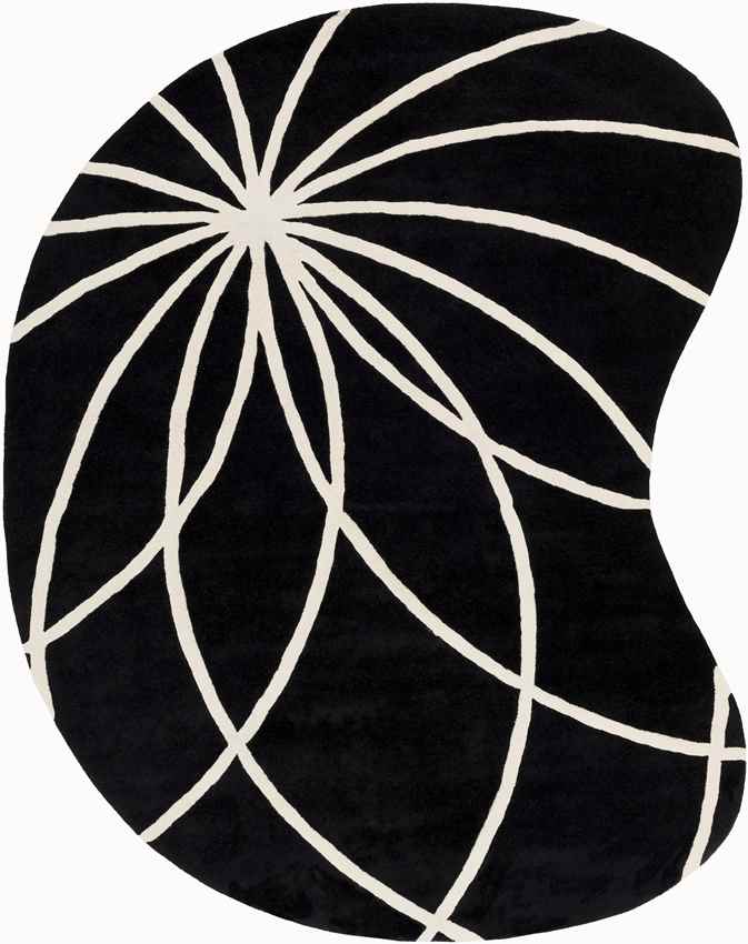 Falher Modern Black Area Rug