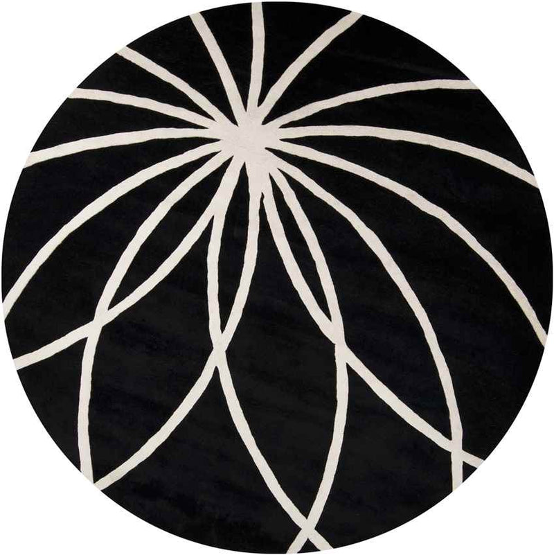 Falher Modern Black Area Rug