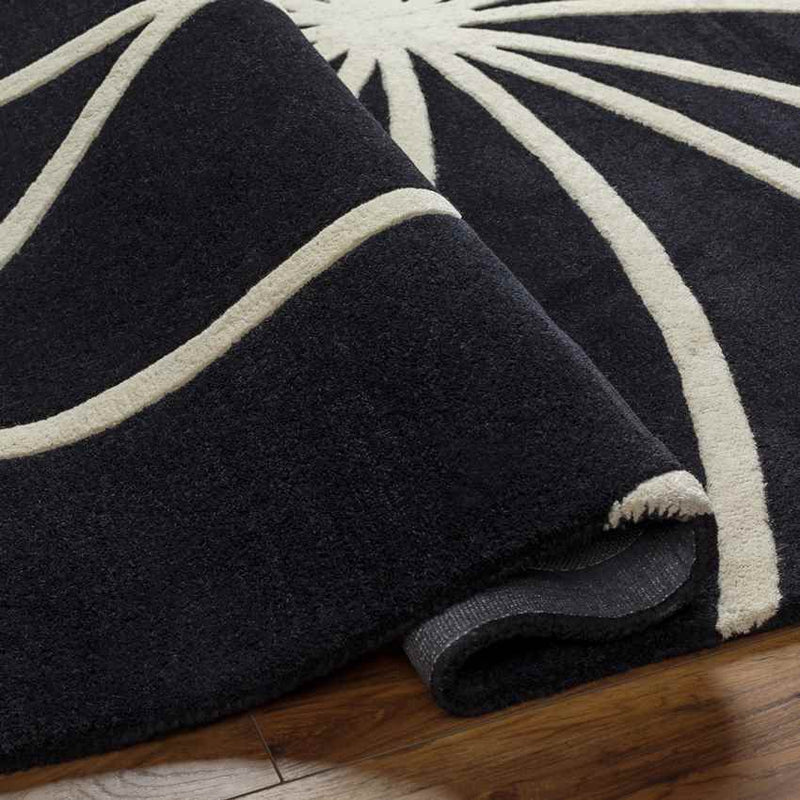 Falher Modern Black Area Rug